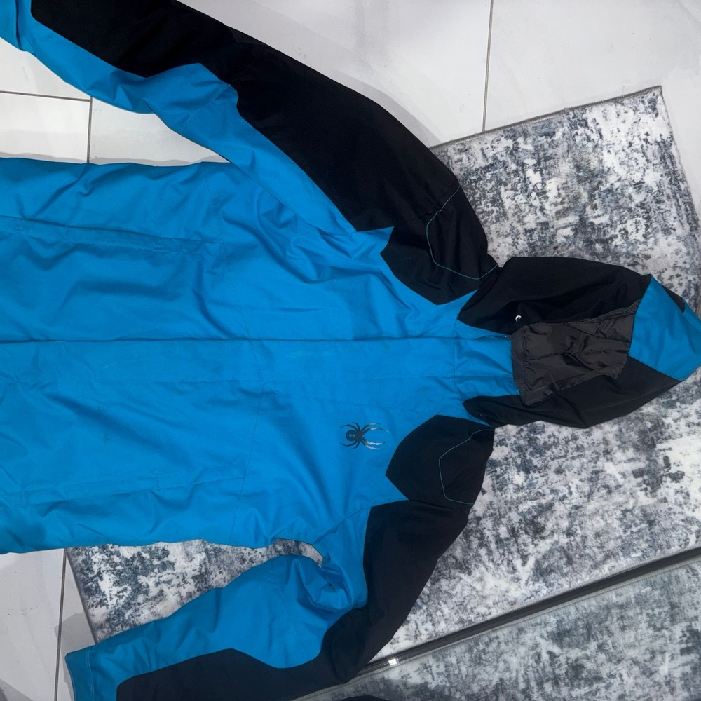 Spyder Kids Blue and Black Puffer Jacket